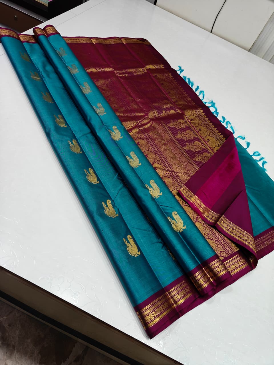 Royal Blue Traditional Kancheepuram Saree